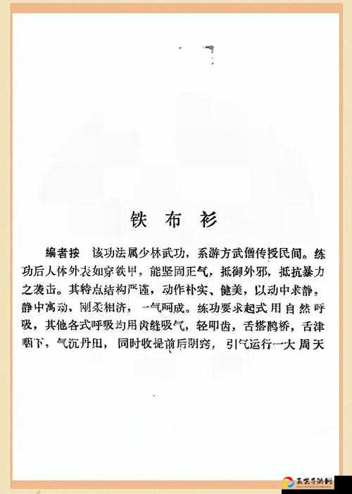 烟雨江湖少林铁布衫获取必看！隐藏任务+速刷攻略一文搞定
